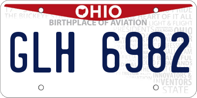 OH license plate GLH6982