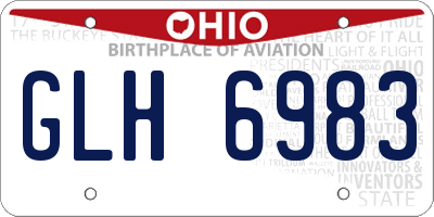 OH license plate GLH6983