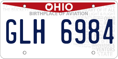 OH license plate GLH6984