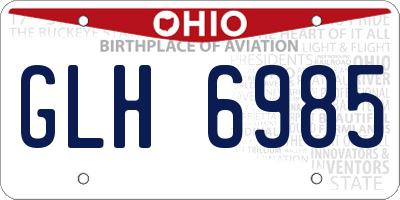 OH license plate GLH6985