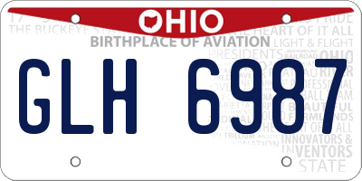 OH license plate GLH6987