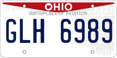 OH license plate GLH6989