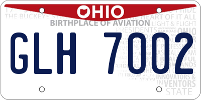 OH license plate GLH7002