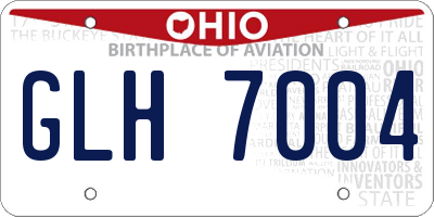 OH license plate GLH7004