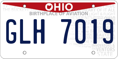 OH license plate GLH7019