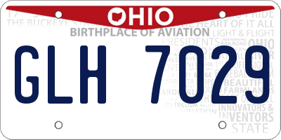 OH license plate GLH7029