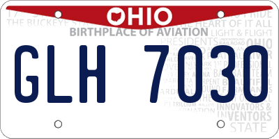 OH license plate GLH7030