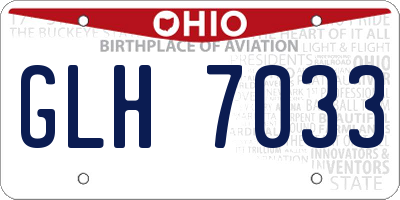 OH license plate GLH7033