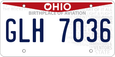 OH license plate GLH7036