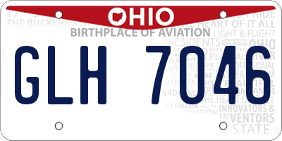 OH license plate GLH7046