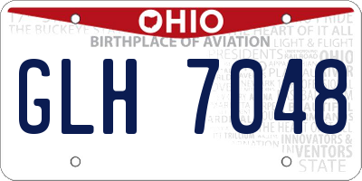 OH license plate GLH7048
