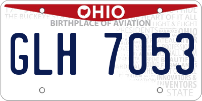 OH license plate GLH7053