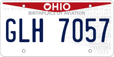 OH license plate GLH7057