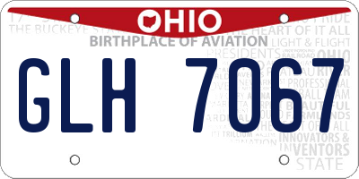 OH license plate GLH7067