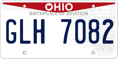 OH license plate GLH7082