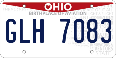 OH license plate GLH7083