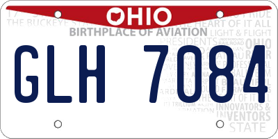 OH license plate GLH7084