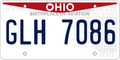 OH license plate GLH7086