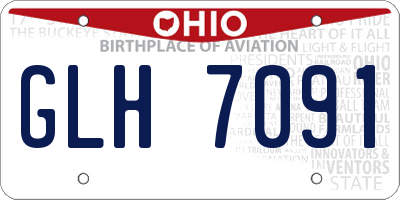 OH license plate GLH7091
