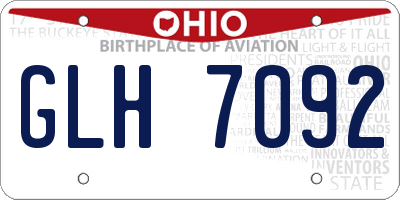 OH license plate GLH7092