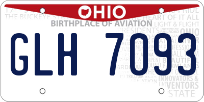 OH license plate GLH7093