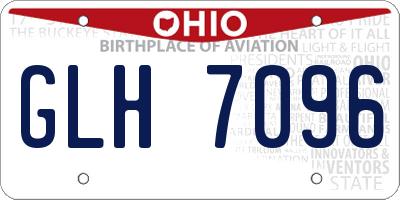 OH license plate GLH7096