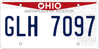 OH license plate GLH7097