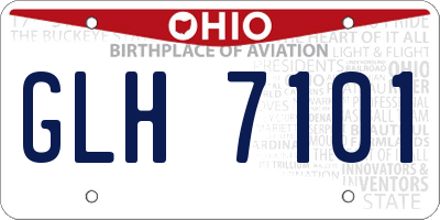 OH license plate GLH7101