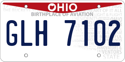 OH license plate GLH7102