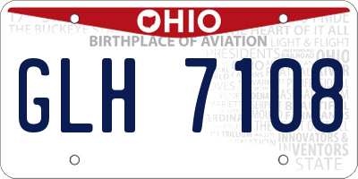 OH license plate GLH7108