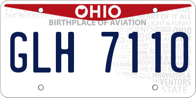 OH license plate GLH7110