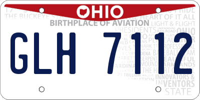 OH license plate GLH7112