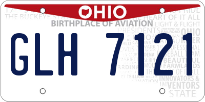 OH license plate GLH7121