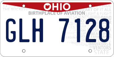 OH license plate GLH7128