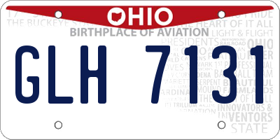 OH license plate GLH7131