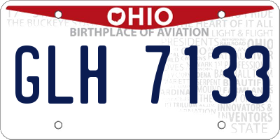 OH license plate GLH7133