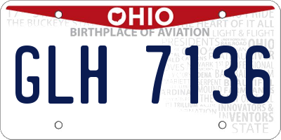OH license plate GLH7136