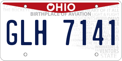 OH license plate GLH7141