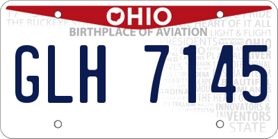 OH license plate GLH7145