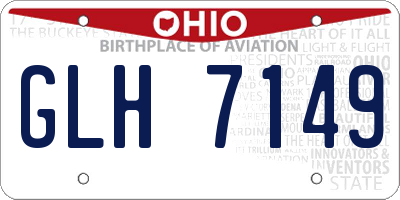 OH license plate GLH7149