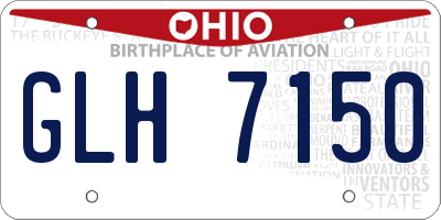 OH license plate GLH7150