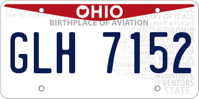 OH license plate GLH7152