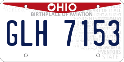 OH license plate GLH7153