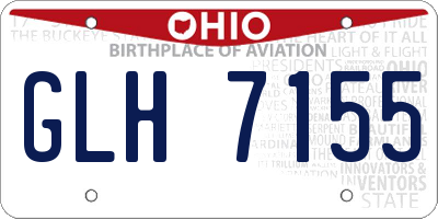 OH license plate GLH7155
