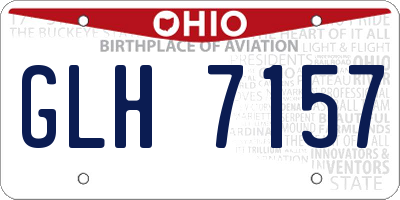 OH license plate GLH7157