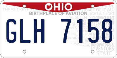 OH license plate GLH7158
