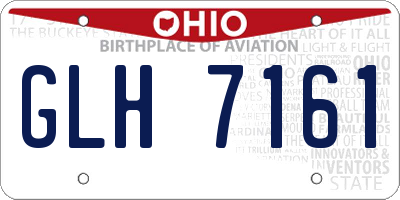 OH license plate GLH7161