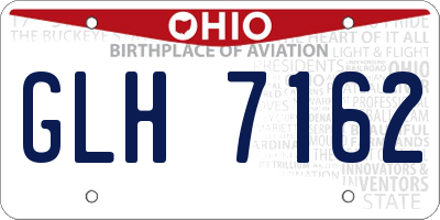 OH license plate GLH7162