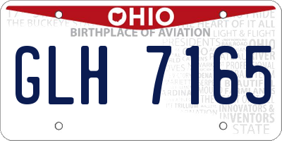 OH license plate GLH7165