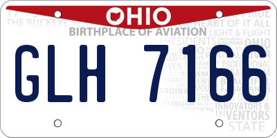 OH license plate GLH7166